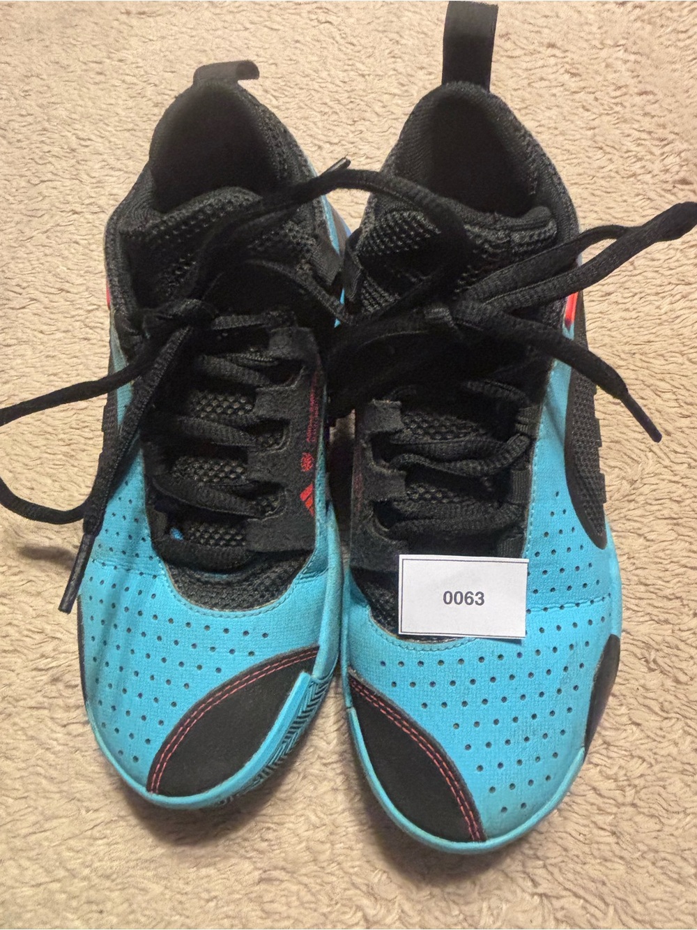 Boys Adidas Shoes in Turquoise and Black